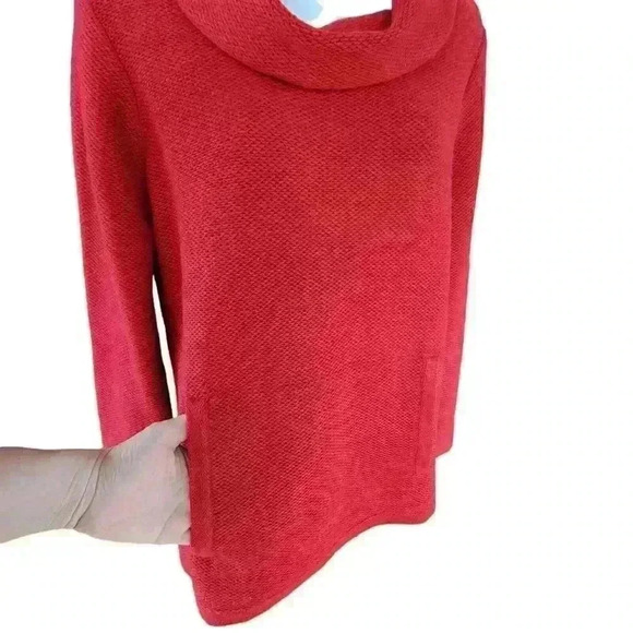 JONES NEW YORK Signature Women's Red Cowl Neck Pullover Sweater / Size S - Picture 4 of 7